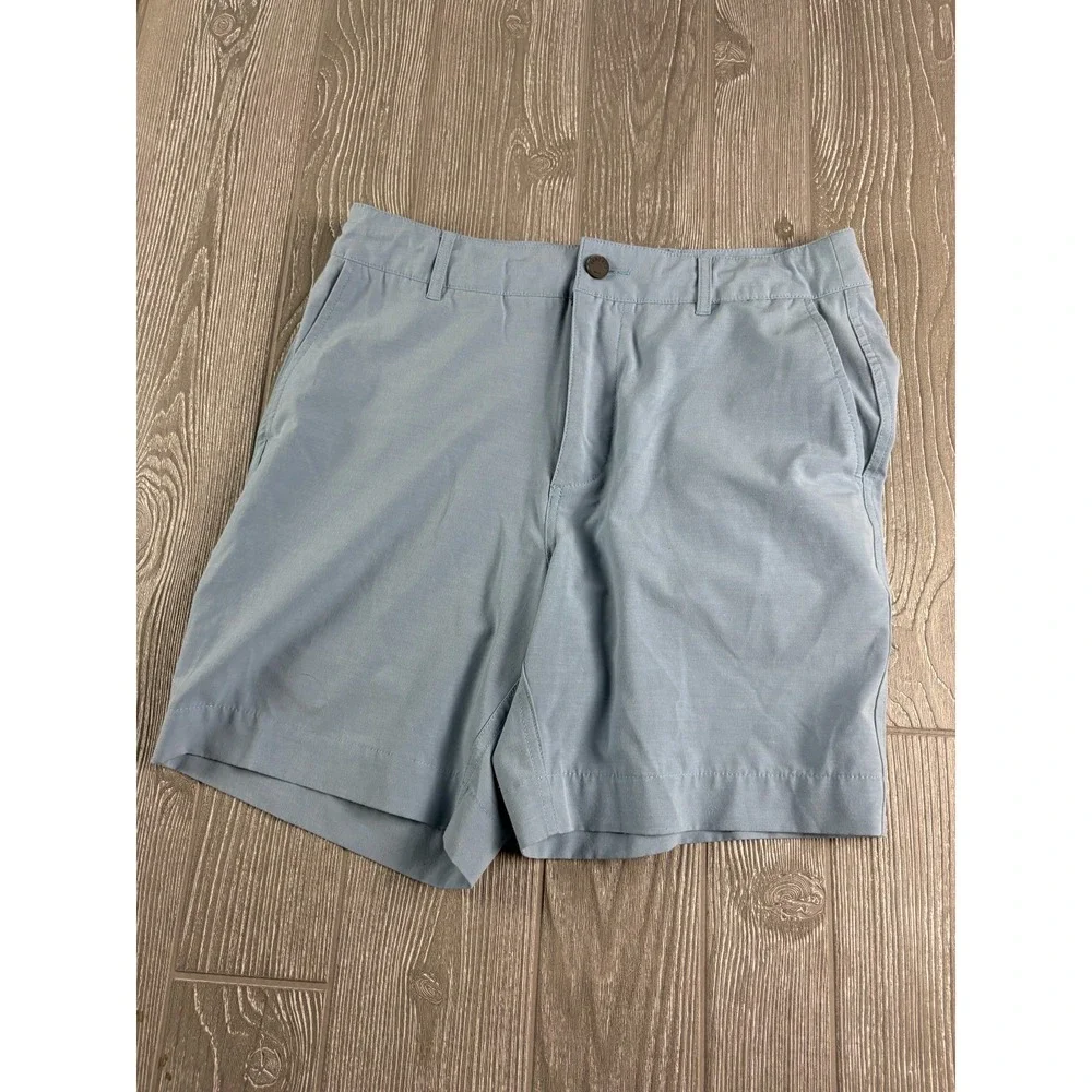 Faherty All Day Shorts Blue Mens Size 30 Inseam 7 Stretch Chino Flat Front